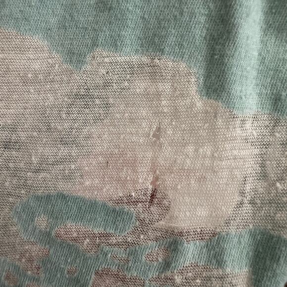 Vintage Blue Embroidered Tank Top Mermaid Fairycore Y2K Boho Festival Small - Picture 6 of 7